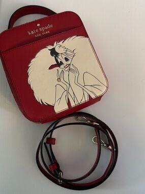 kate spade Red Cruella Illustration Crossbody Bag